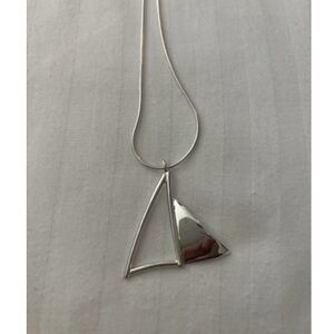 NWOT Constantine Designs Large Sz Elegant Sterling Silver Sail Pendant Necklace